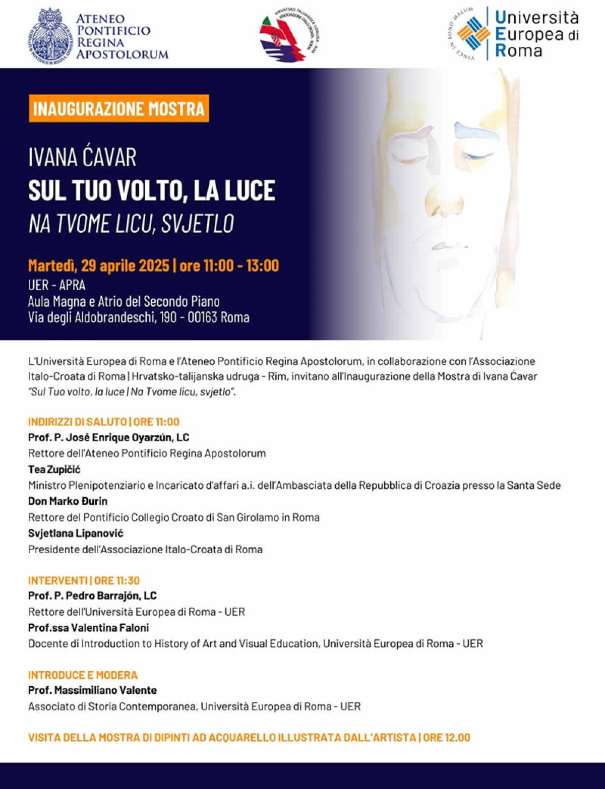Sul tuo volto, la luce